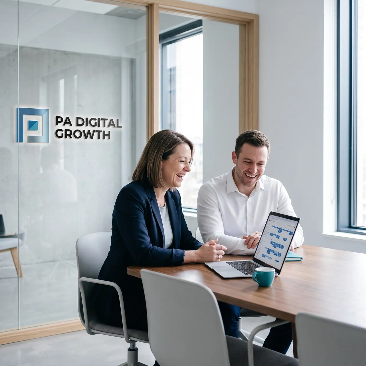Business owners celebrating results with PA Digital Growth
